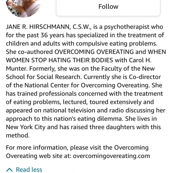 RARE!!!!📚1998 When Women Stop Hating Their Bodies by Jane Hirschmann Paperback - Picture 4 of 5